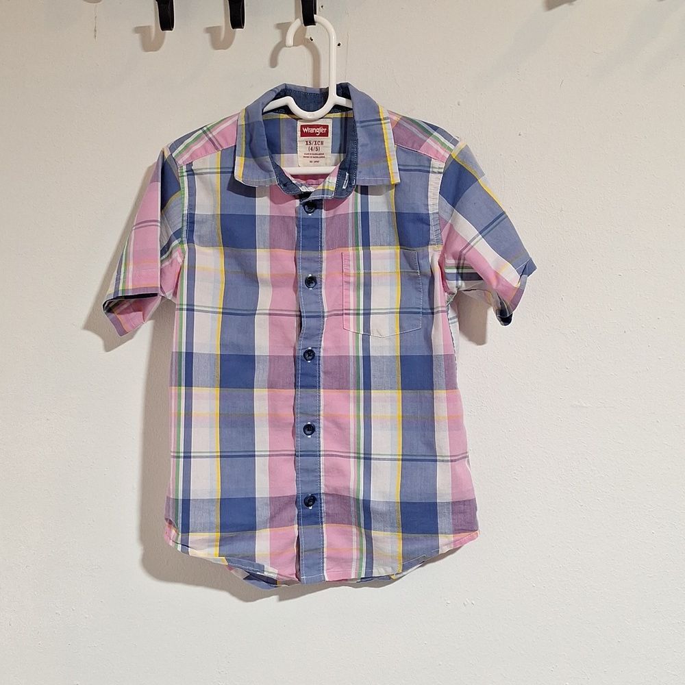 Wrangler Multi-color Button Front Pocket Shirt Size XS (4-5)